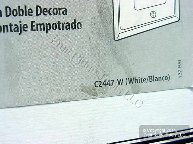 3 Leviton White Decora Dual Telephone Wall Plates Duplex Phone Jacks C2447-W