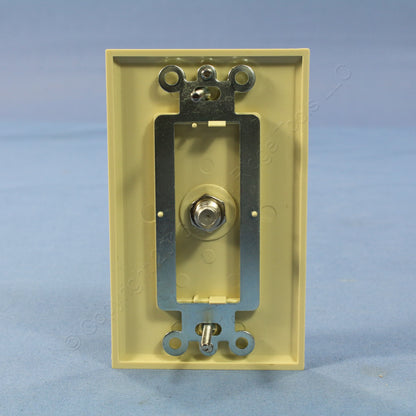 Leviton C2448-I Ivory Coaxial F-Connector Cable Jack Wallplate Decora Cover 3pcs