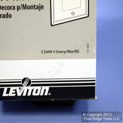 5 Leviton Ivory Decora Phone Jack Wall Plates Telephone C2449-I