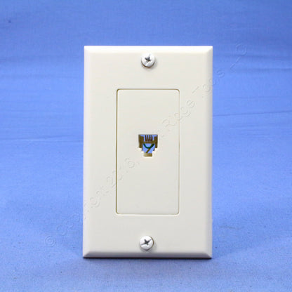 Leviton C2449-W White Decora Phone Jack Telephone Wall Plate