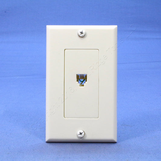 Leviton C2449-W White Decora Phone Jack Telephone Wall Plate