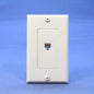 Leviton C2449-W White Decora Phone Jack Telephone Wall Plate