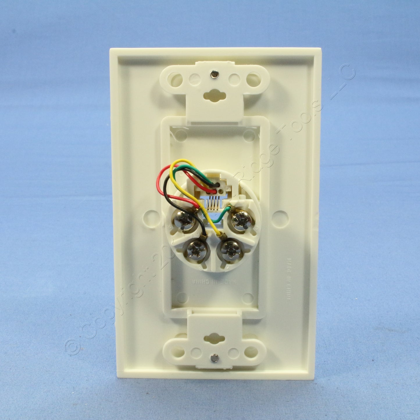 Leviton C2449-W White Decora Phone Jack Telephone Wall Plate