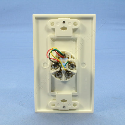 Leviton C2449-W White Decora Phone Jack Telephone Wall Plate