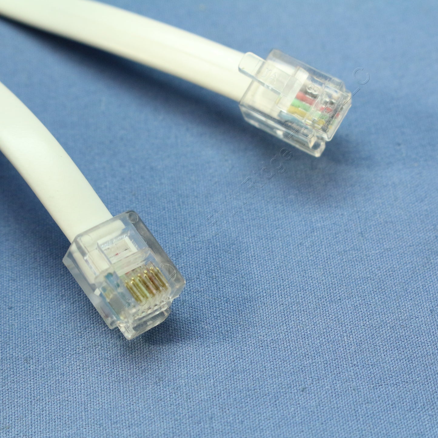 18 Leviton White 15' Phone Line Extension Cords 6-Wire RJ11 RJ14 RJ25 C2613-15W