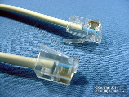 Leviton Ivory 7' Phone Cord Telephone Line 6-Wire C2613-7I