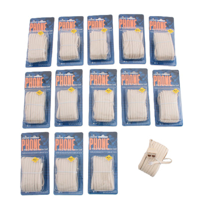 Leviton C2627-25I Ivory 25' Duplex Phone Line Extension Cords 6Wire RJ11 14-Pack