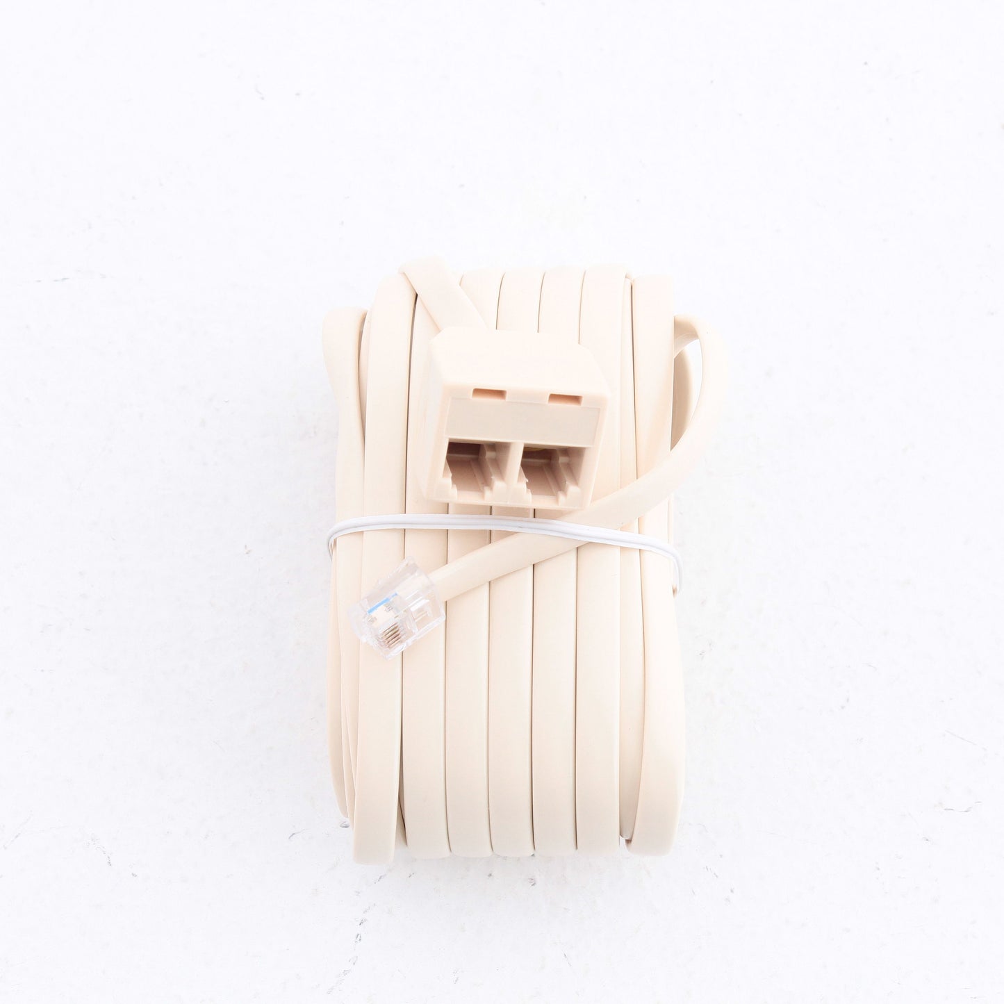 Leviton C2627-25I Ivory 25' Duplex Phone Line Extension Cords 6Wire RJ11 14-Pack