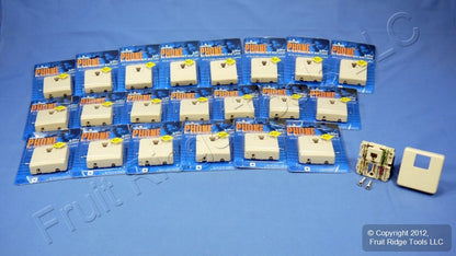 22 Leviton Ivory 6-Wire Surface Mount Phone Jacks Telephone C2645-I