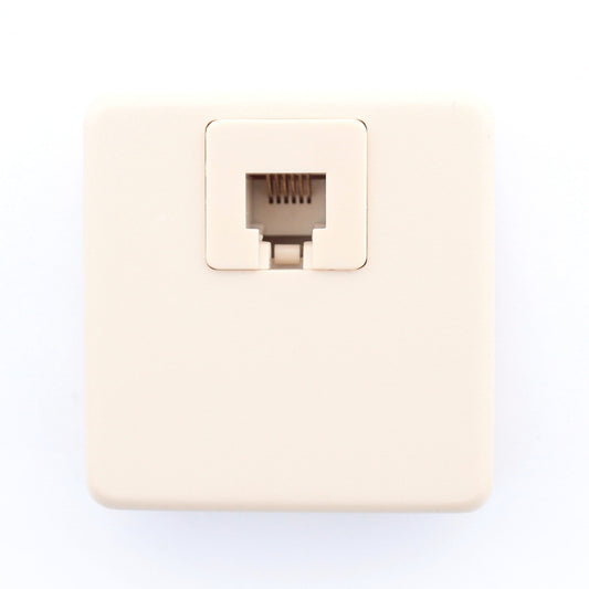Leviton C2645-I Ivory 6-Wire Surface Mount Block Cover Phone Jack Telephone 6P6C