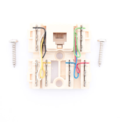 Leviton C2645-I Ivory 6-Wire Surface Mount Block Cover Phone Jack Telephone 6P6C