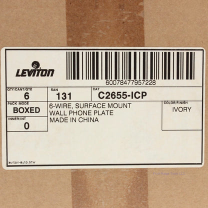18 Leviton Ivory Wall Mount Jack Mounting Plates w/Side TELEPHONE JACKS C2655-I