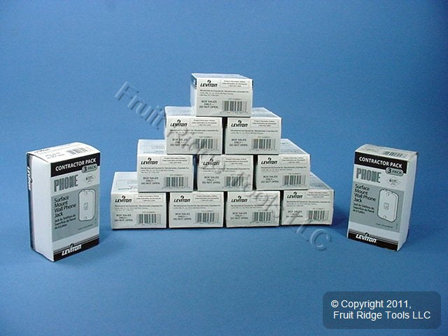 36 Leviton Ivory Wall Phone Mounting Plate Jacks C2663-I