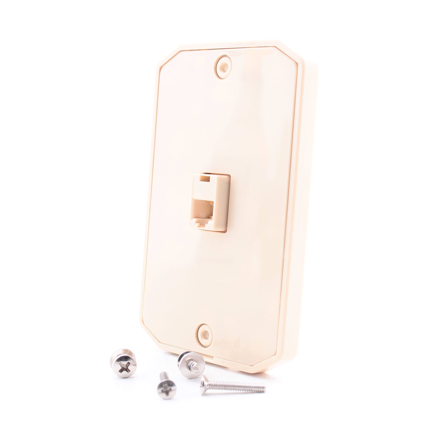 Leviton C2663-I Ivory 6-Wire Wall Phone Mounting Plate Telephone Jack