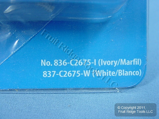 Leviton C2675-I Ivory 1-Gang 6-Wire Telephone RJ11 Jack Nylon Standard Wallplate