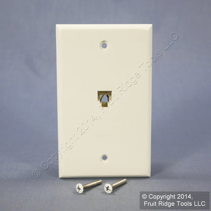 10 Leviton White Phone RJ11 Jack Wallplates 6-Wire Telephone 6P6C C2675-W