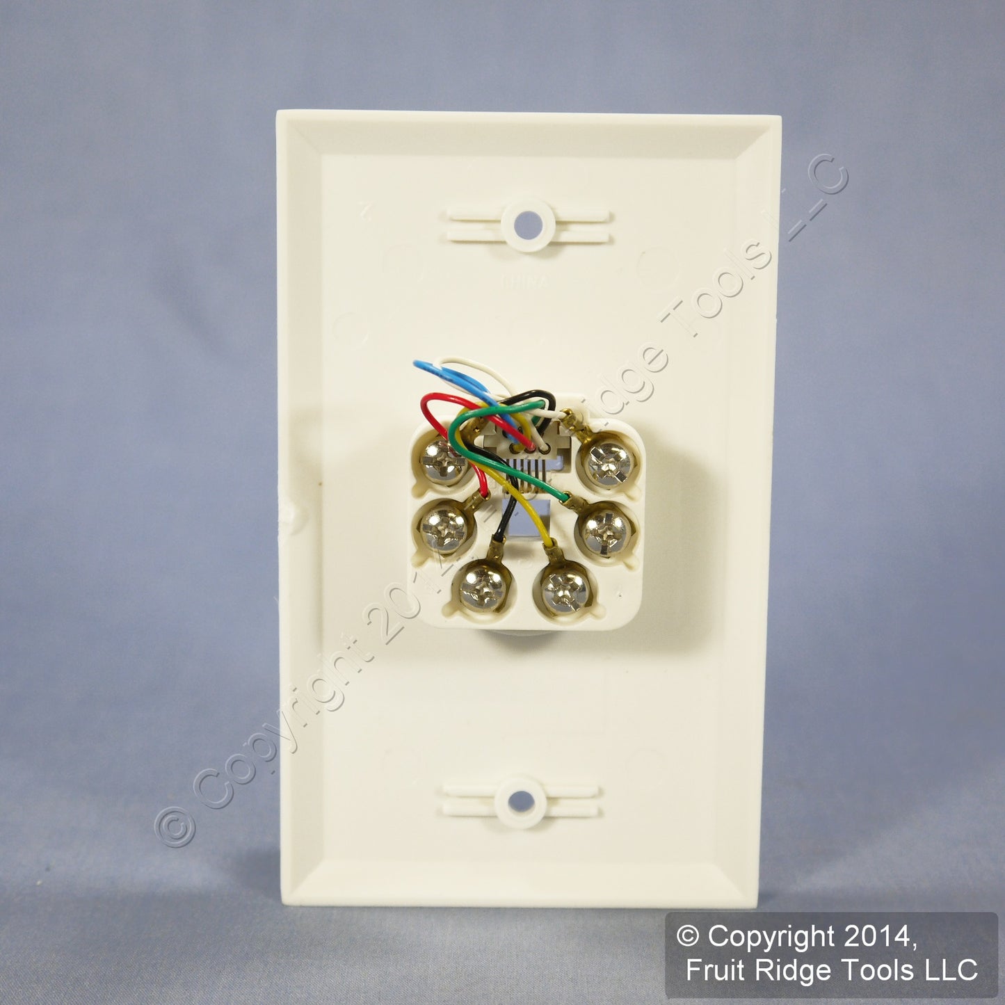 10 Leviton White Phone RJ11 Jack Wallplates 6-Wire Telephone 6P6C C2675-W