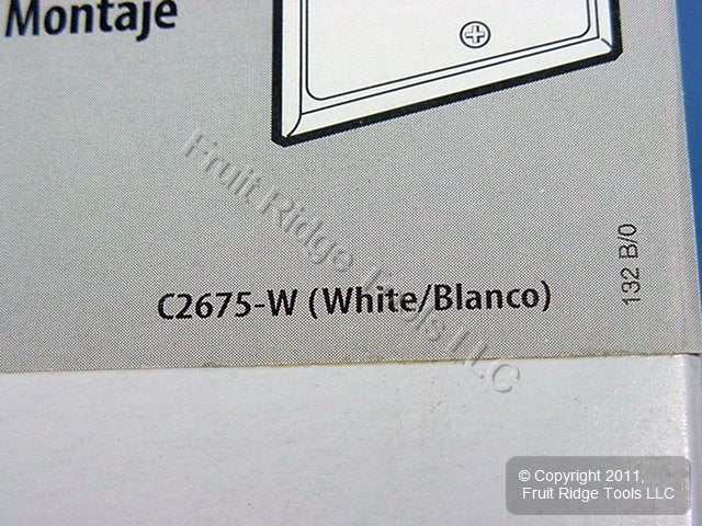 5 Leviton White Phone Jack Wallplates 6-Wire Telephone C2675-W