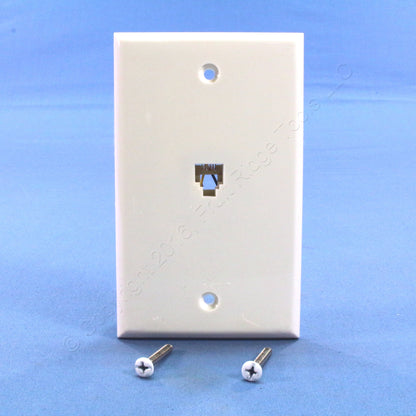 Leviton C2675-W White 1-Gang 6-Wire Telephone RJ11 Jack Nylon Standard Wallplate