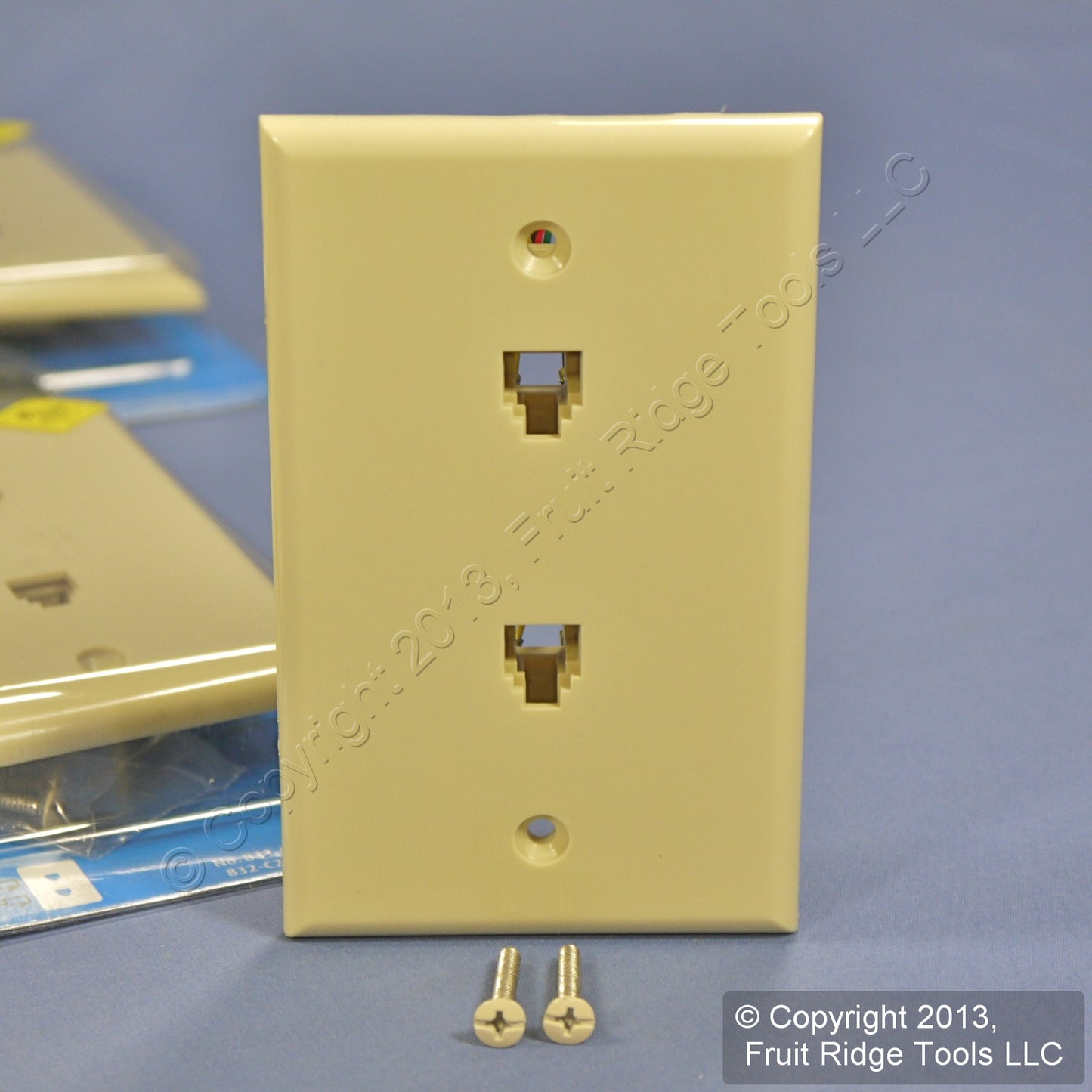 10 Leviton Ivory Duplex Phone Jack Wallplates 6-Wire Telephone C2676-I