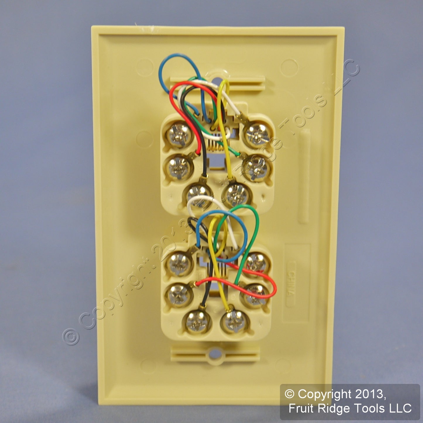 10 Leviton Ivory Duplex Phone Jack Wallplates 6-Wire Telephone C2676-I