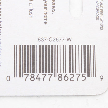 Leviton C2677-W White Decora Phone Jack Wall Plate 6-Wire Modular Telephone RJ12