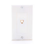 Leviton C2677-W White Decora Phone Jack Wall Plate 6-Wire Modular Telephone RJ12