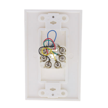 Leviton C2677-W White Decora Phone Jack Wall Plate 6-Wire Modular Telephone RJ12