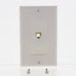 Leviton Off-White Decora Phone Jack Wall Plate 6-Wire Modular Telephone C2677-W