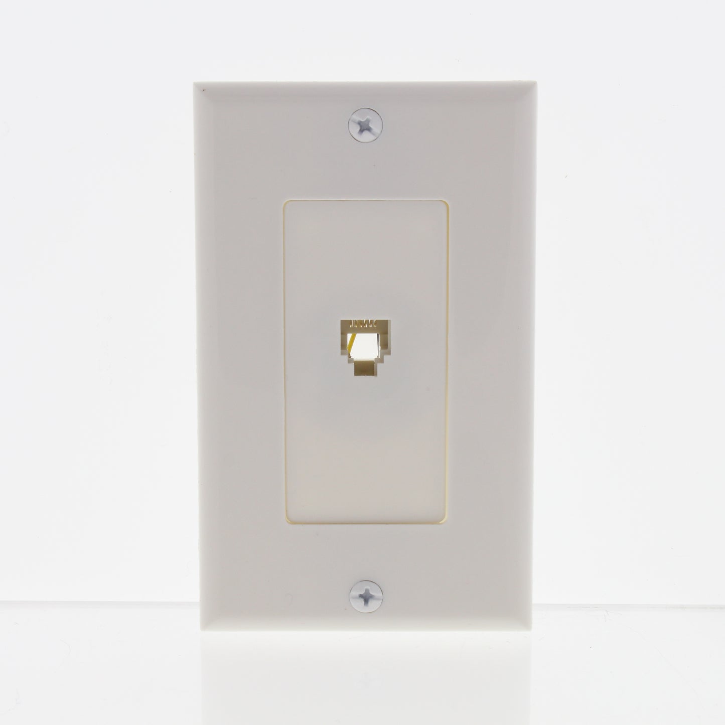 Leviton Off-White Decora Phone Jack Wall Plate 6-Wire Modular Telephone C2677-W