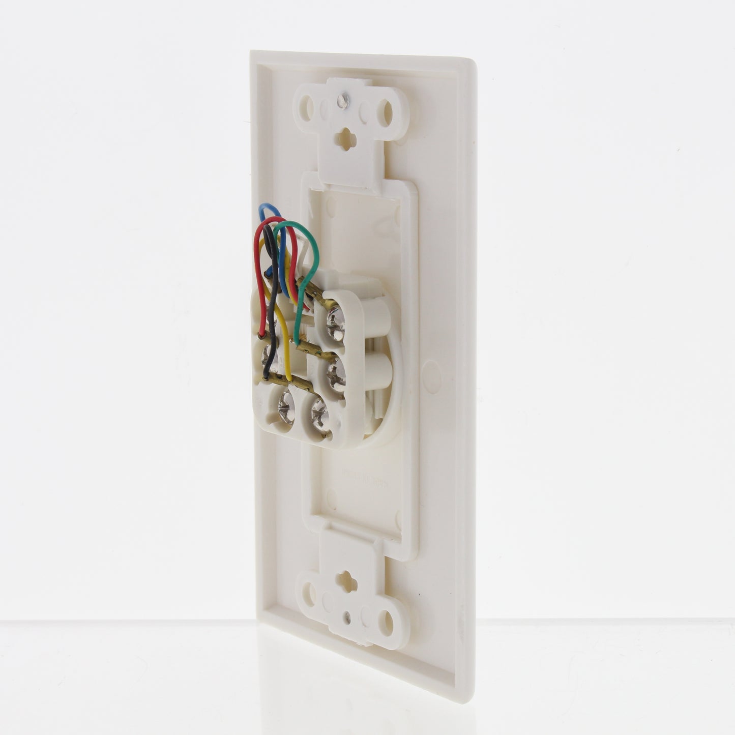 Leviton Off-White Decora Phone Jack Wall Plate 6-Wire Modular Telephone C2677-W
