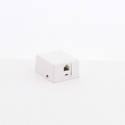Leviton White Surface Mount Quick Connect 6-Wire Phone Jack Telephone C2679-W
