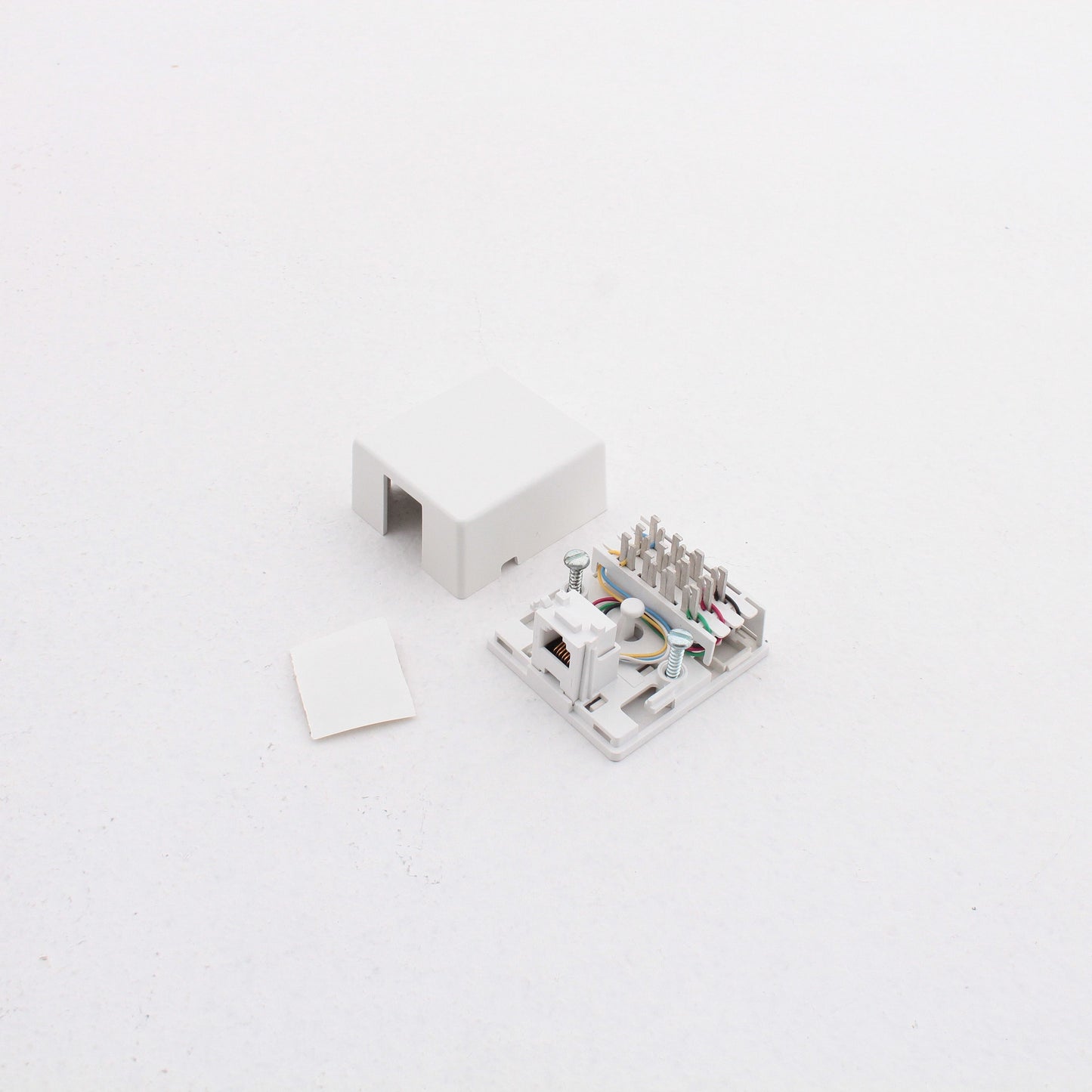 Leviton White Surface Mount Quick Connect 6-Wire Phone Jack Telephone C2679-W