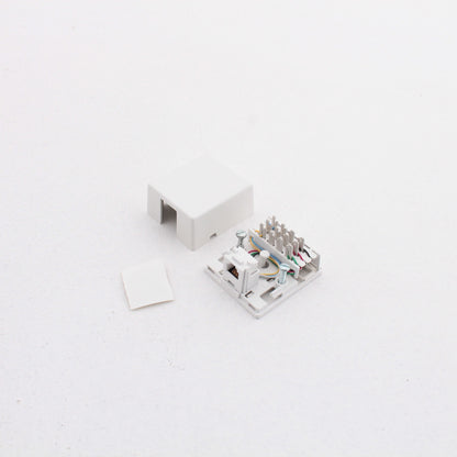 Leviton White Surface Mount Quick Connect 6-Wire Phone Jack Telephone C2679-W