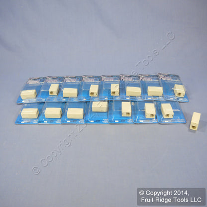 16 Leviton Ivory In-Line Phone Cord Couplers 6-Wire Telephone RJ11 RJ14 C2683-I