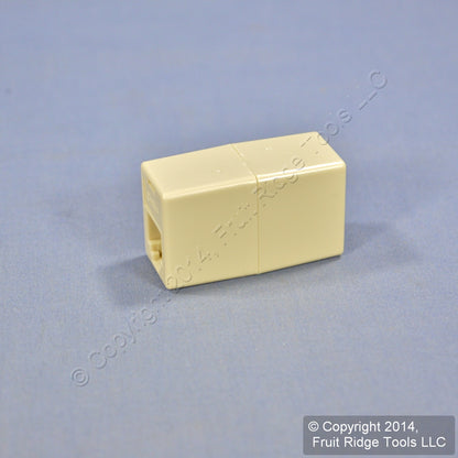 Leviton Ivory In-Line Phone Cord Coupler 6-Wire Modular Telephone RJ11 C2683-I