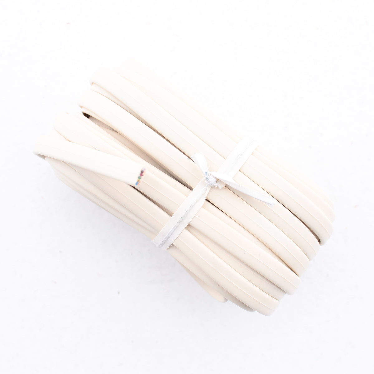 50 Leviton Ivory 25' Flat Phone Line Cords 6-Wire Telephone C2684-25I