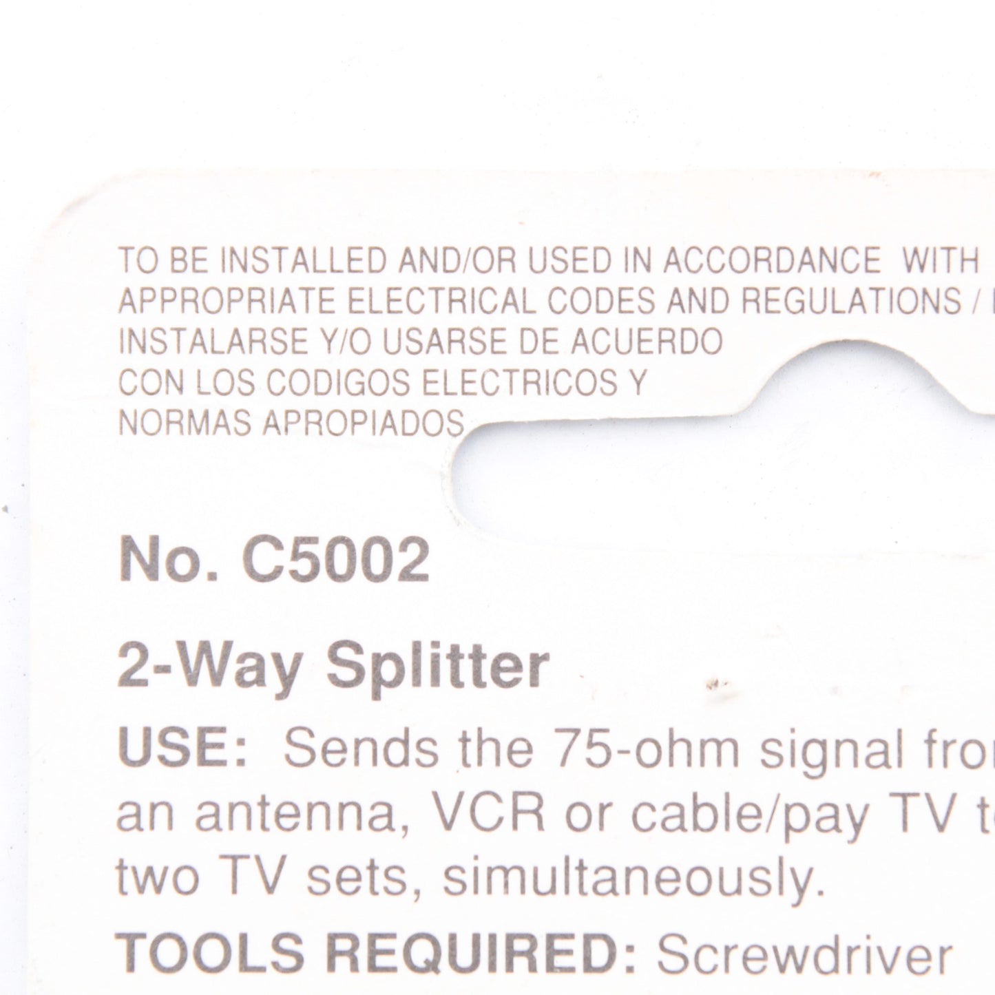 Leviton C5002 900 MHz 2-Way Video Distribution Splitter Dual 75-Ohm Output