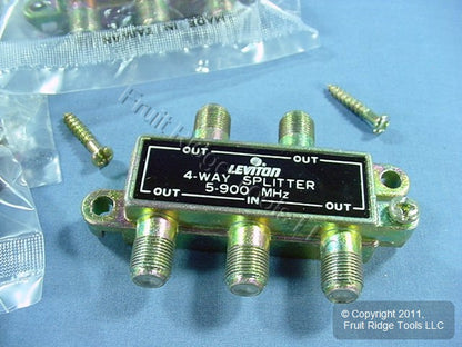 12 Leviton 900 MHz Leviton 4-Way Video Distribution Splitters C5004