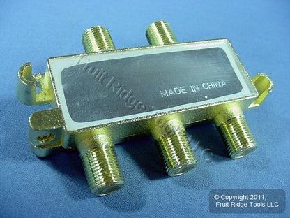 Leviton 900 MHz Leviton GOLD Plated 4-Way Video Distribution Splitter C5004