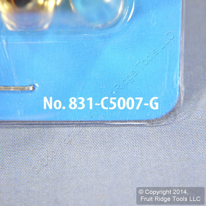 2 Leviton Gold Video 75 Ohm Crimp On RG6 F-Type Cable Plug Ends w/ Rings C5007-G