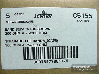 5 Leviton Band Separators 300 to 75/300 Ohm TV UHF VHF C5155