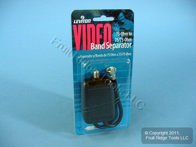Leviton C5157 Black UHF/VHF Video Band Separator 75 Ohm Coax Cable