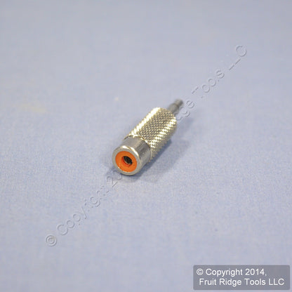 5 Leviton Silver RCA to Mini Plug Adapters 3.5mm Mono C5202
