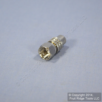 Leviton C5205 Nickel Audio Adapter RCA Jack to F-Type Coax Video Converter