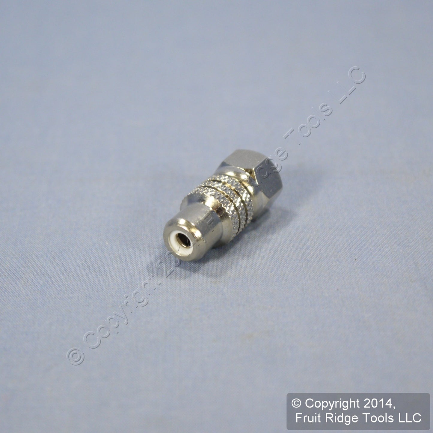 Leviton C5205 Nickel Audio Adapter RCA Jack to F-Type Coax Video Converter