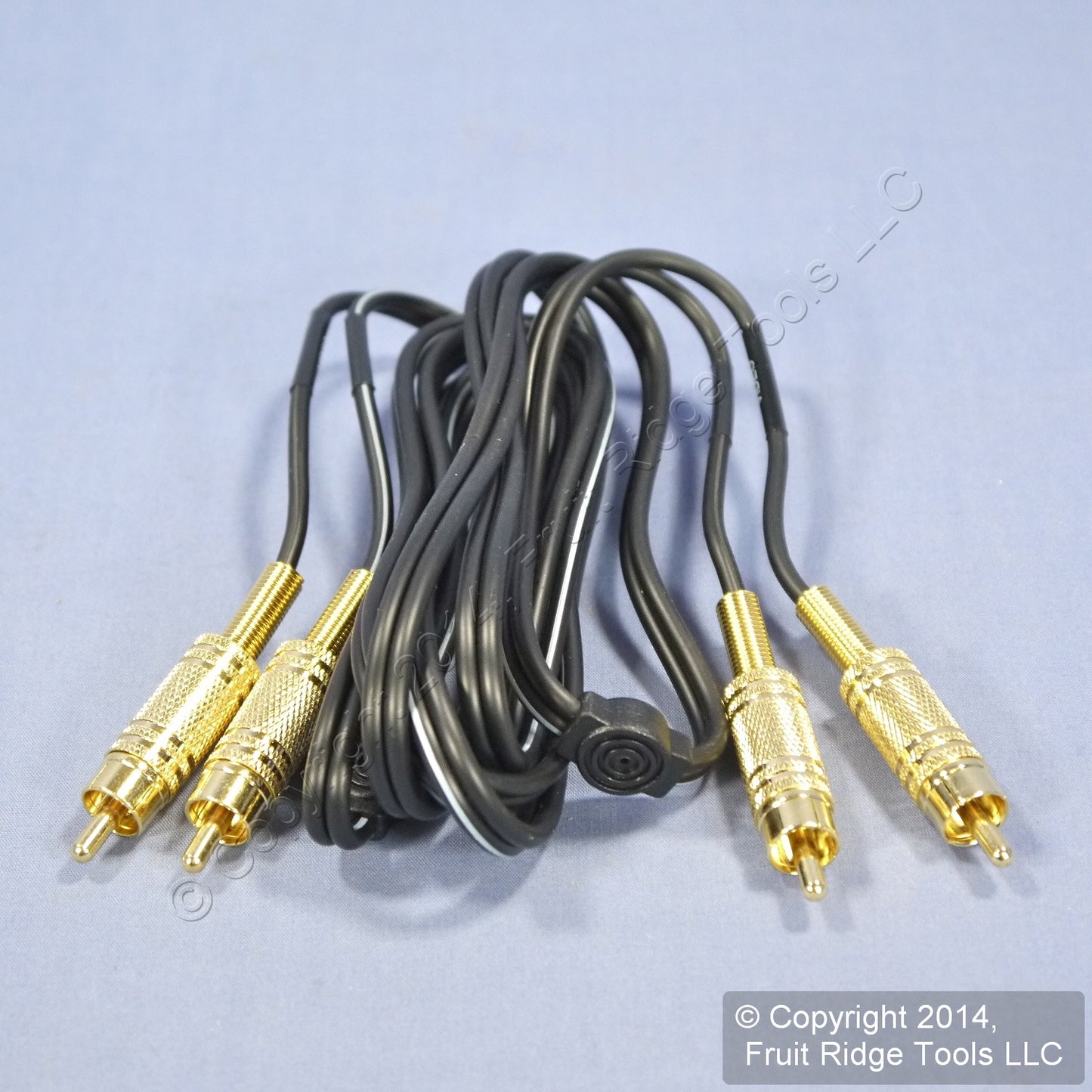 Leviton 6 Ft Video Mono Audio Dubbing RCA Patch Cables GOLD Plated C5245-6GO