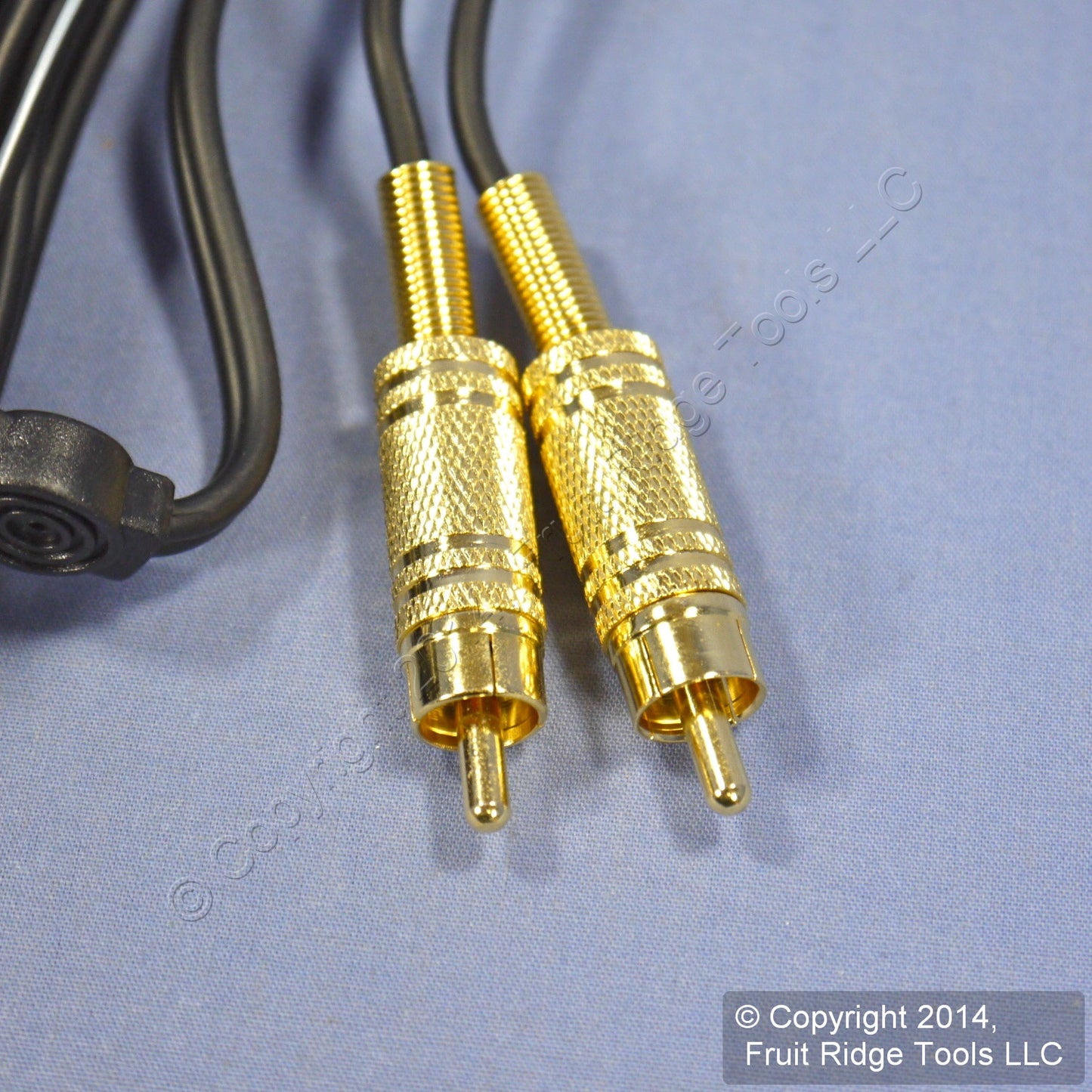 Leviton 6 Ft Video Mono Audio Dubbing RCA Patch Cables GOLD Plated C5245-6GO