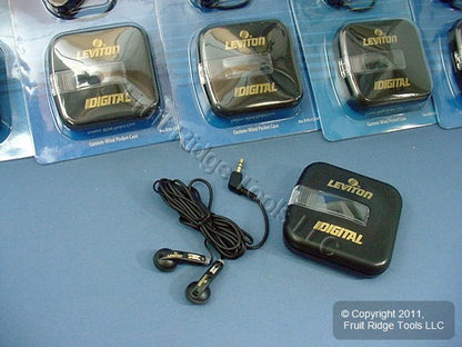 30 Leviton Digital Stereo Headphones Ear Buds w/Case C5249