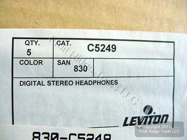 5 Leviton Digital Stereo Headphones Ear Buds w/Case C5249